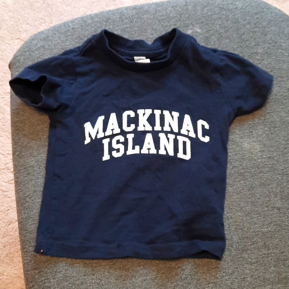 Navy blue 12 month Mackinac Island t shirt